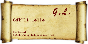 Gáli Lelle névjegykártya